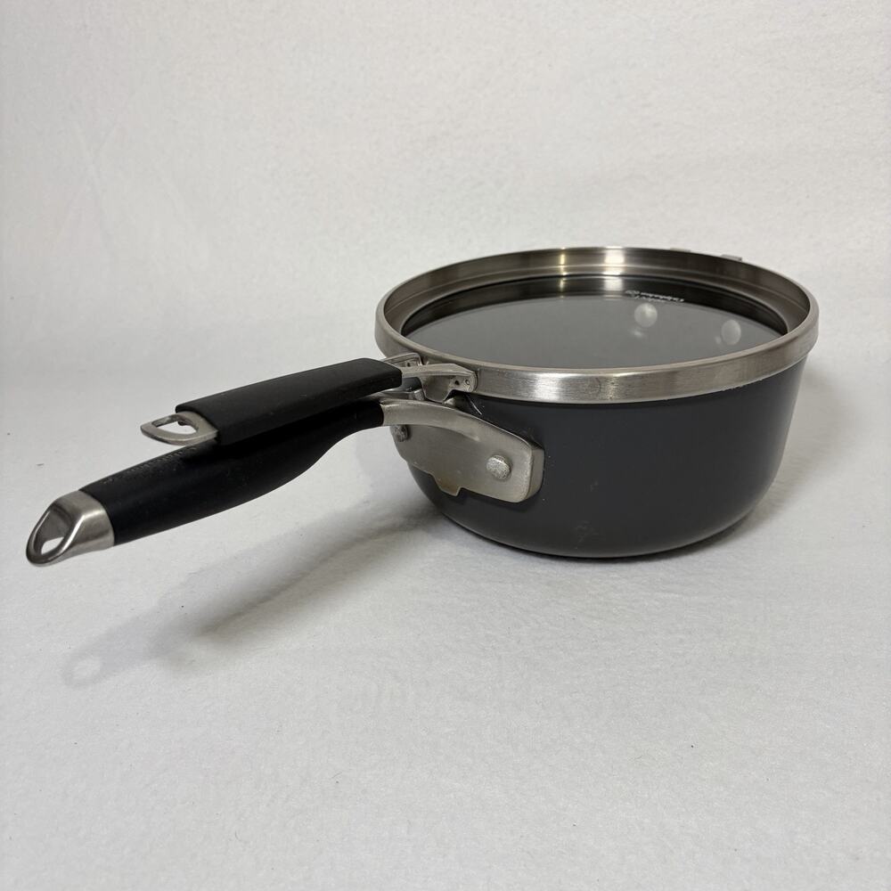 Calphalon Select 2.5 Quart Pot Hard Anodized Aluminum Saucepan With Glass Lid